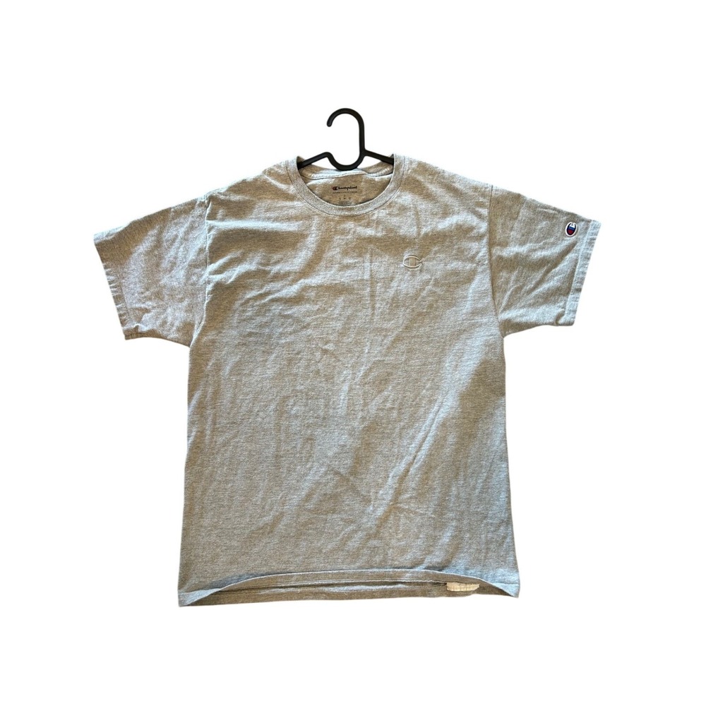 Champion T-Shirt‎ Mens Large Gray Excellent Short Sleeve Crewneck Embroidered